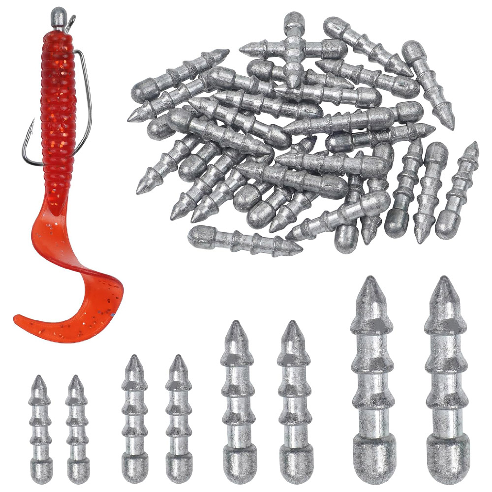 Bass Fishing Lure - 20 piezas pesas para uñas, plomo,