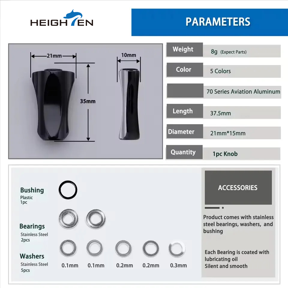 HEIGHTEN - Perilla de Aleación - Fishing Equipment Daiwa reseña y precio