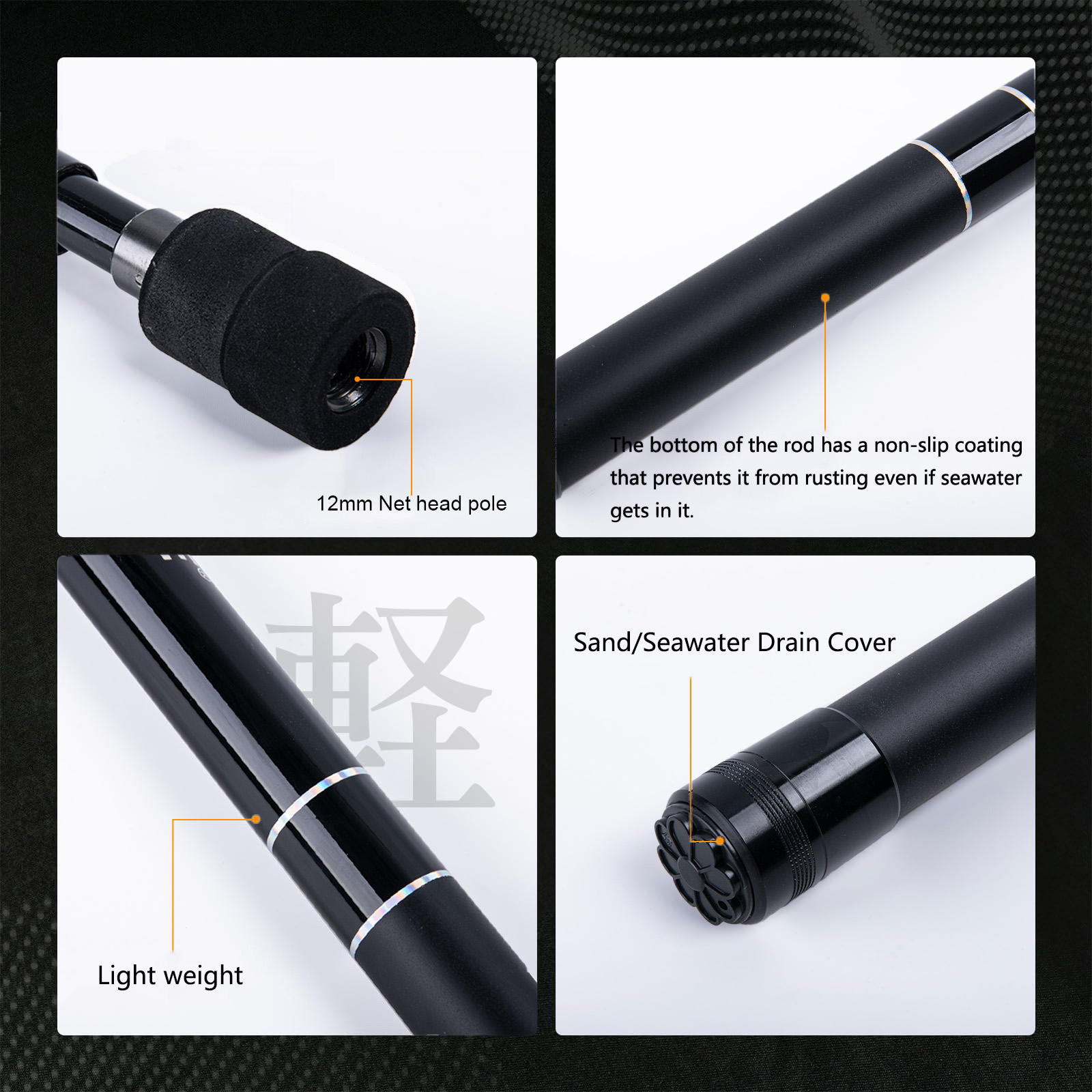 Goture-caña de pescar con mang - Landing Net Telescopic reseña y precio