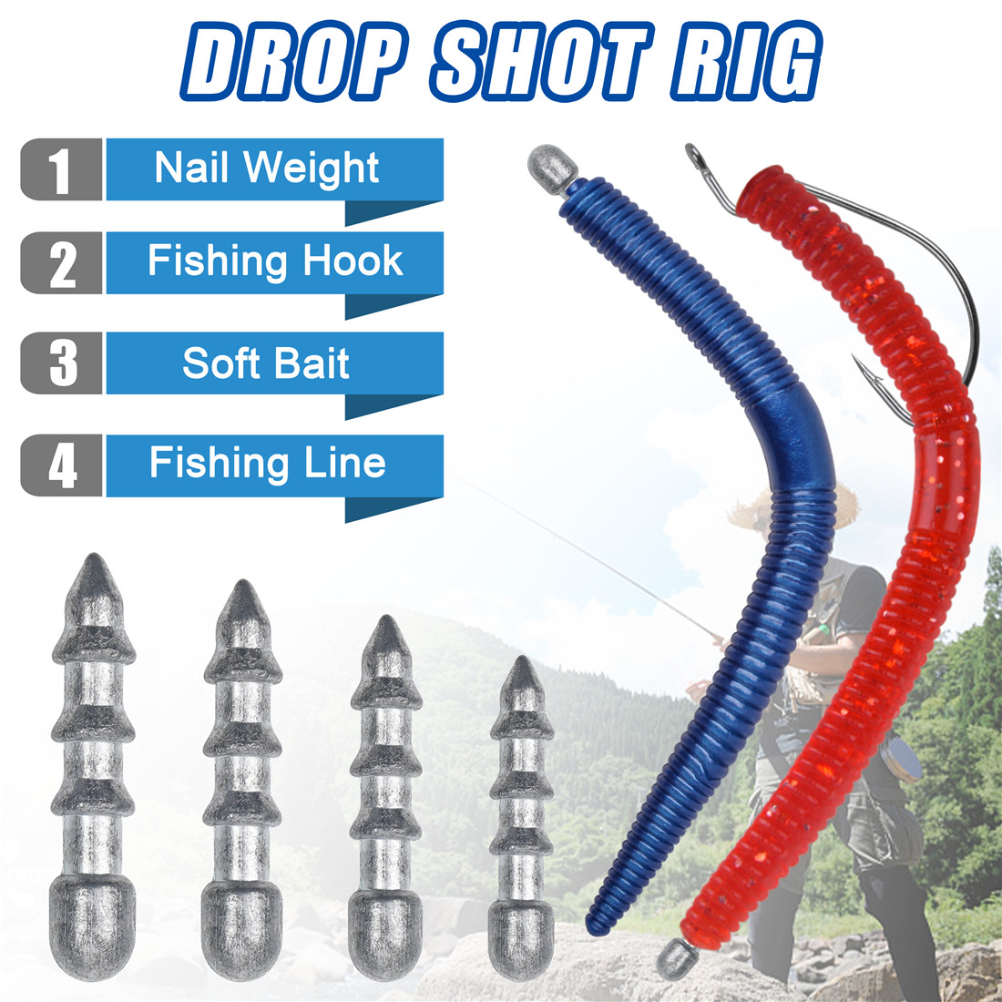 20 piezas pesas para uñas, plo - Bass Fishing Lure reseña y precio