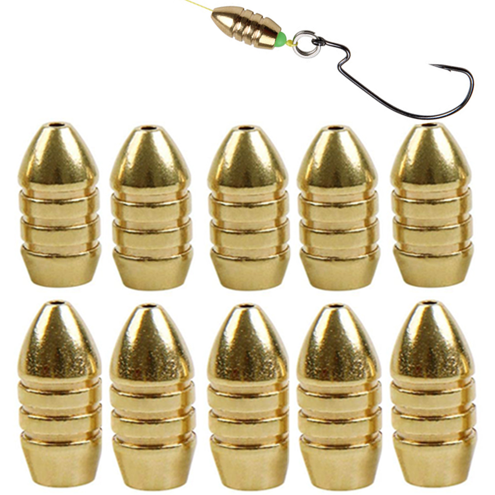 10 Uds. Peso de pesca de latón - Bass Fishing Lure reseña y precio