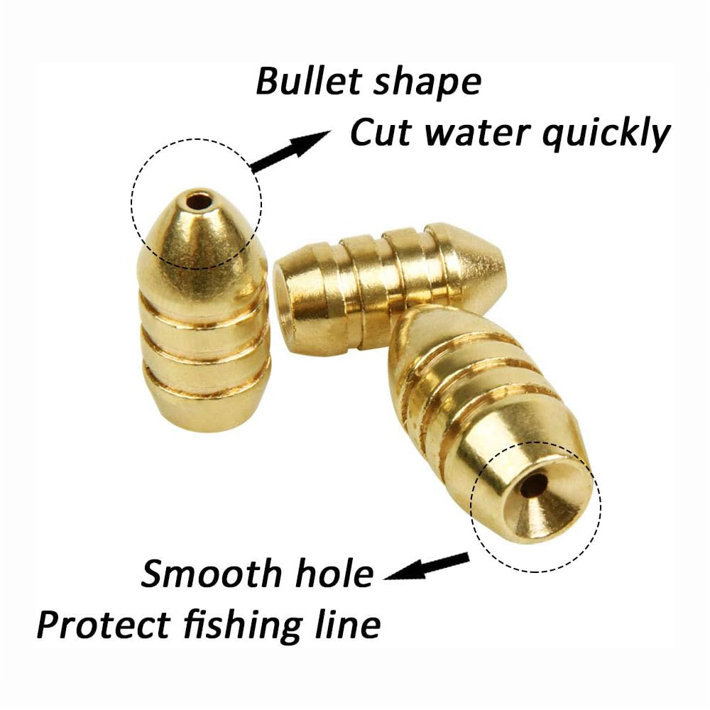 10 Uds. Peso de pesca de latón - Bass Fishing Lure reseña y precio