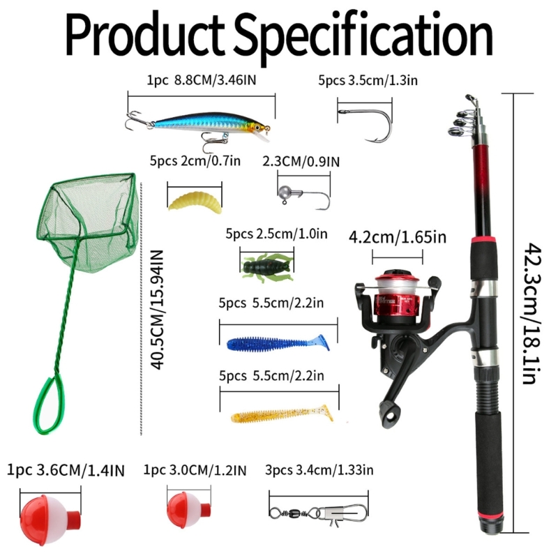Juego pesca para principiantes - Landing Net Telescopic reseña y precio
