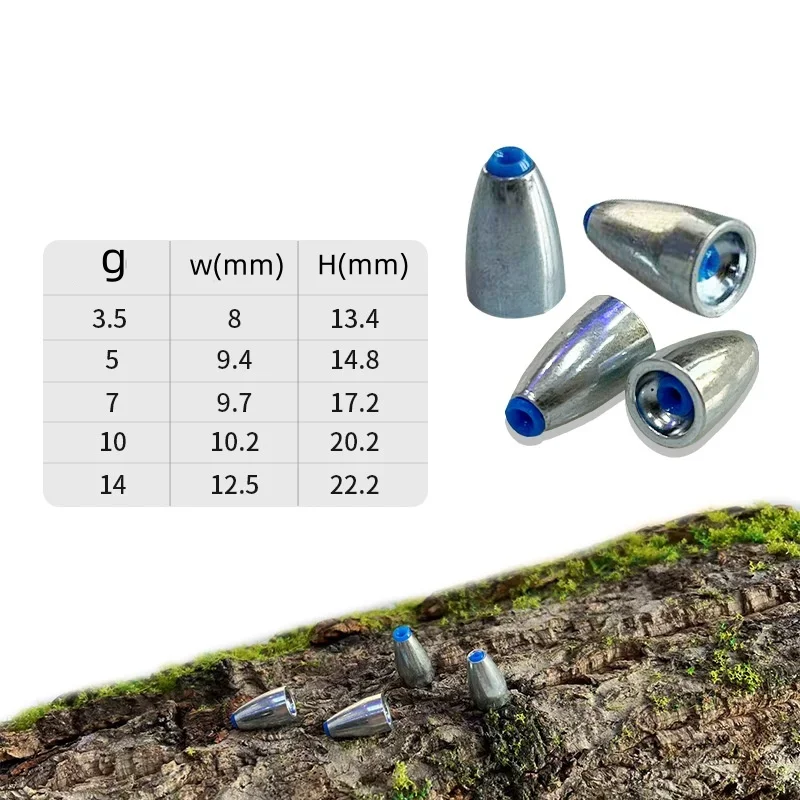 Plomo de pesca tipo bala de al - Bass Fishing Lure reseña y precio